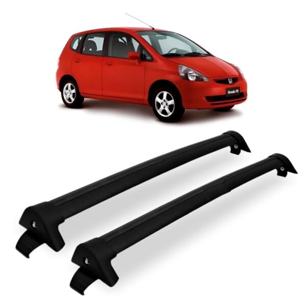 Rack Teto Honda Fit Aluminio Preto 2003 04 05 06 07 2008 Preto