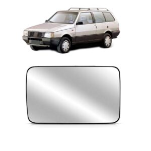 Lente Espelho Do Retrovisor Uno/elba 1989 1990 Ld 1a Linha