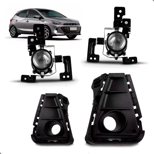 Kit Par Milhas E Molduras Para Hb20 2023 2024 2025 2026 Kit Ambos Lados