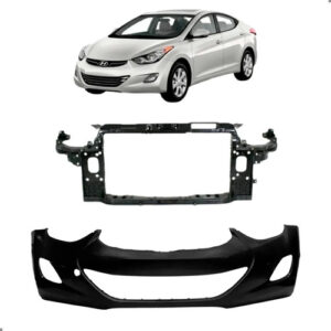 Kit Frente Elantra 2011 A 2016 Parachoque E Painel Frontal Para Pintar