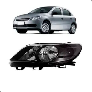 Farol Para Gol 2009 2010 2011 2012 Mascara Negra Esquerdo/motorista