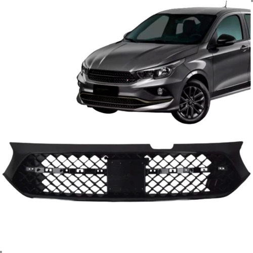 Grade Radiador Para Cronos 2021 2022 Black Piano Para Pintar