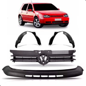 Kit Spoiler Parabarro E Grade Superior Para Golf 1999 A 2005 Para Pintar