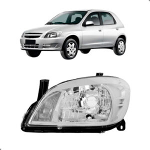 Farol Cromado Para Celta 2007 2008 2009 2010 2011 A 2015 Esquerdo/motorista