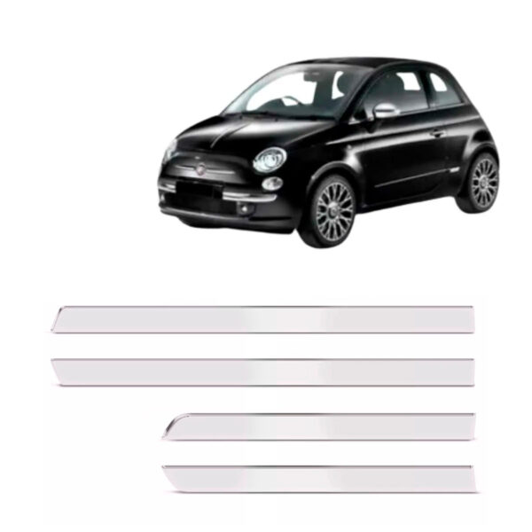 Jogo Friso Lateral Para FIAT-500 2p Fino Cromado