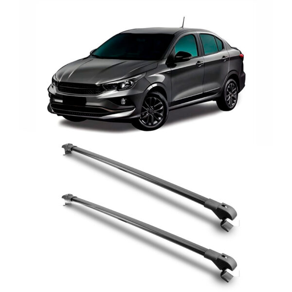 Travessa Aluminio Larga PARA Fiat Cronos Universal 1 Metro Preta