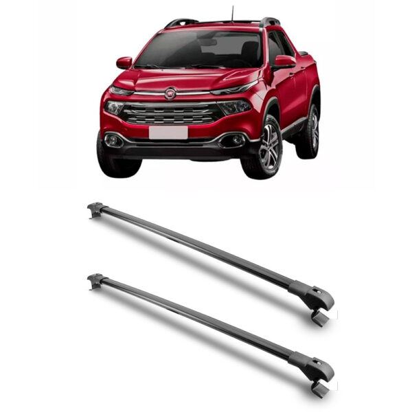 Travessa Aluminio Larga PARA Fiat Toro Universal 1 Metro Preta