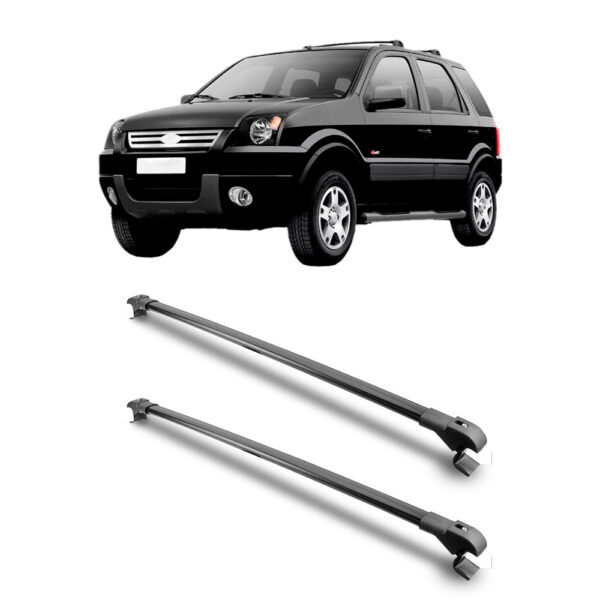 Travessa Aluminio Larga PARA Ford EcoSport Universal 1 Metro Preta