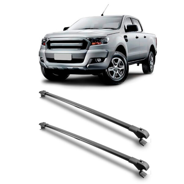 Travessa Aluminio Larga PARA Ford Ranger Universal 1 Metro Preta