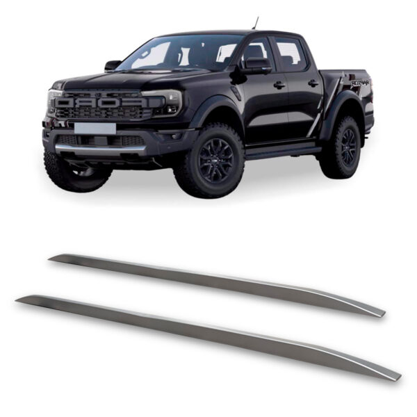 Rack De Teto Longarina FORD-RANGER-RAPTOR Decorativa Prata