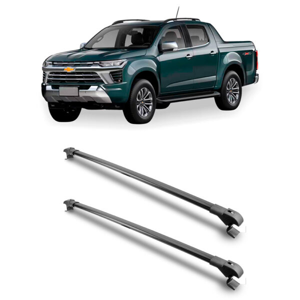 Travessa Aluminio Larga PARA Chevrolet S10 Universal 1 Metro Preta