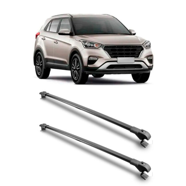 Travessa Aluminio Larga PARA Hyundai Creta Universal 1 Metro Preta