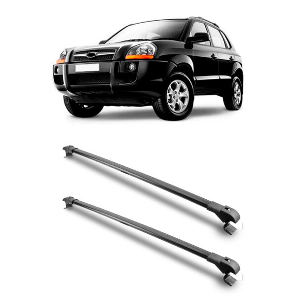 Travessa Aluminio Larga PARA Hyundai Tucson Universal 1 Metro Preta