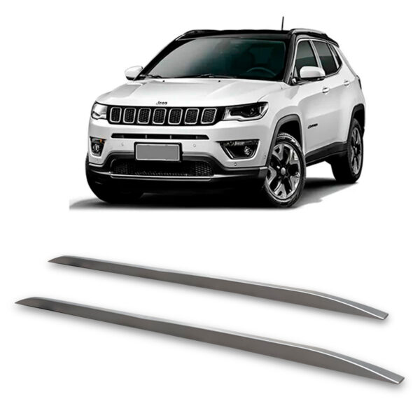 Rack De Teto Longarina JEEP-COMMANDER Decorativa Prata
