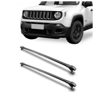 Travessa Aluminio Larga PARA Jeep Renegade Universal 1 Metro Preta