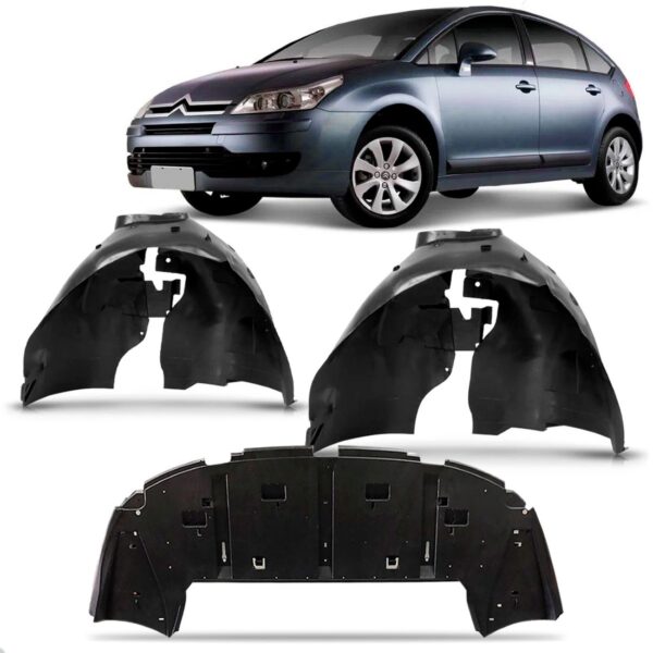 Kit Defletor C/ Par De Aparabarro Dianteiro C4 2008 A 2014