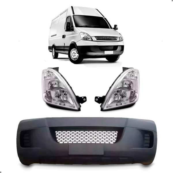 Kit Frente Daily 2008 2009 2010 11 2012 Parachoque E Farol Kit