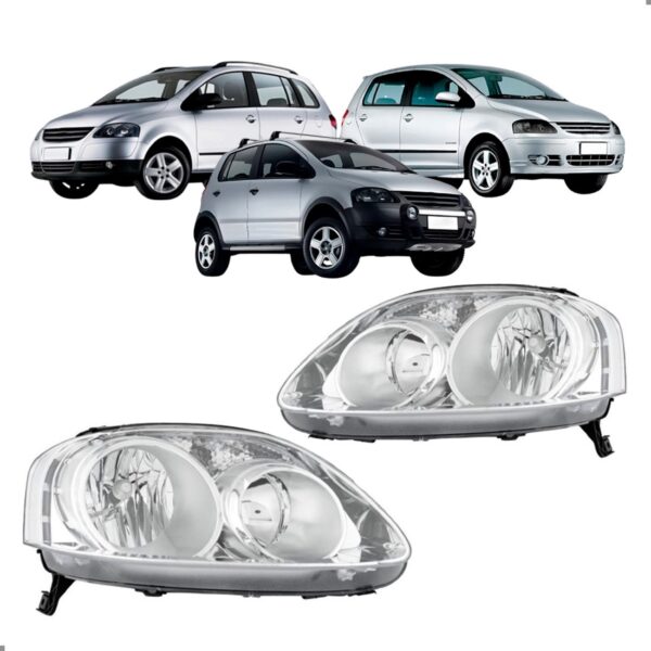 Par Farol Para Fox Cross Spacefox 2007 2008 2009 Cromado Ambos Lados