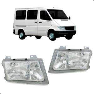 Par Farol Para Sprinter 1995 A 2002 Com Auxiliar Ambos Lados
