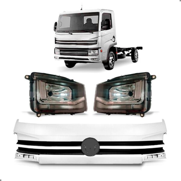 Grade Radiador Com Par Farol Led Delivery 2017 2018 A 2025 Kit