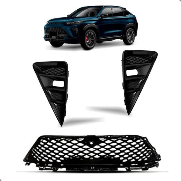 Kit Grade Com Par Molduras Milhas Para Haval Gt 2023 A 2025 Para Pintar