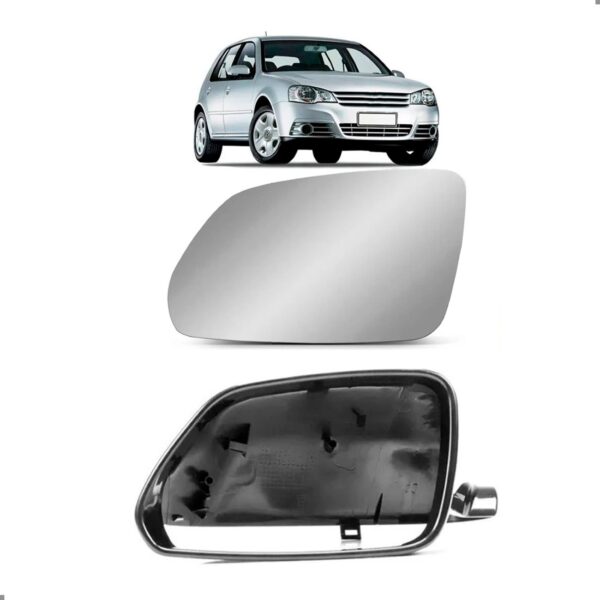 Kit Capa E Lente Retrovisor Para Golf 2008 A 2012 Direito Direito - Passageiro