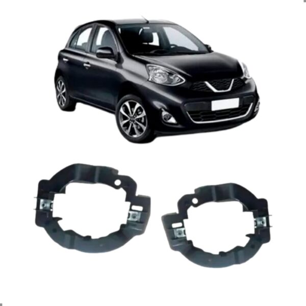 Par Suporte Grade Lateral Parachoque Diant March 2014 A 2020 Ambos Lados