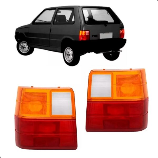 PAR LENTE TRASEIRA UNO 1984 A 2003 TRICOLOR PS