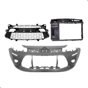 Kit Painel Frontal E Parachoque C3 2012 A 2020 Com Grade Para Pintar