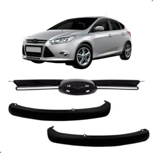 Kit Grade Friso Cromado Para Focus 2014 2015 Com Par Spoiler Para Pintar