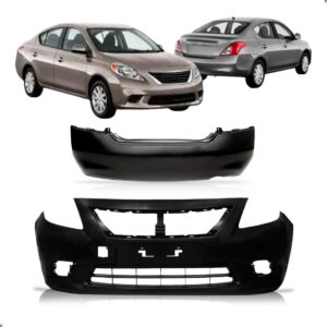 Kit Parachoque Para Versa 2011 2012 Dianteiro E Traseiro Para Pintar