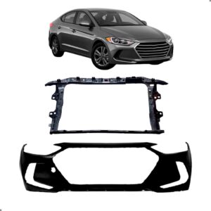 Kit Frente Elantra 2017 2018 Parachoque E Painel Frontal Para Pintar