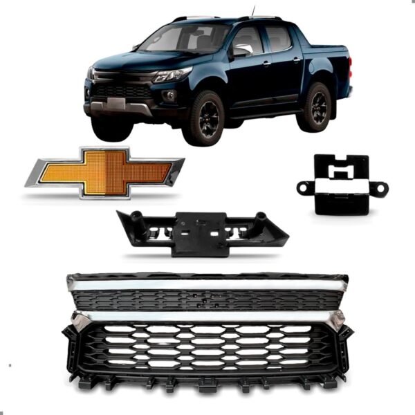 Grade Completa Com Kit Frisos S10 Trailblazer 2021 A 2024 Kit