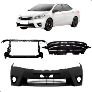 Kit Frente Corolla 2014 A 2017 Parachoque Painel Defletor Para Pintar