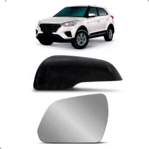 Kit Capa E Lente Retrovisor Para Creta 2017 A 2021 Esquerdo Esquerdo - Motorista