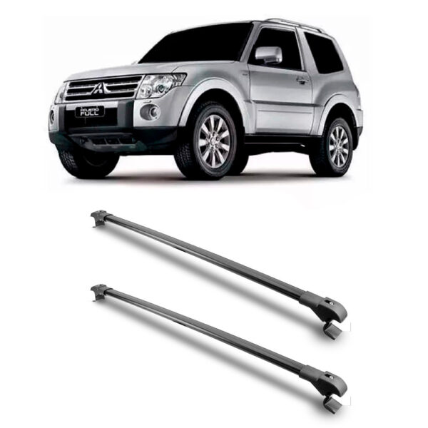 Travessa Aluminio Larga PARA Mitsubishi Pajero Sport Universal 1 Metro Preta