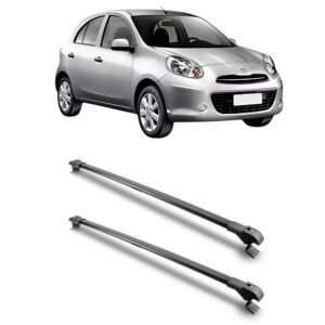 Travessa Aluminio Larga PARA Nissan March Universal 1 Metro Preta