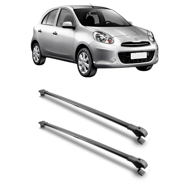 Travessa Aluminio Larga PARA Nissan March Universal 1 Metro Preta