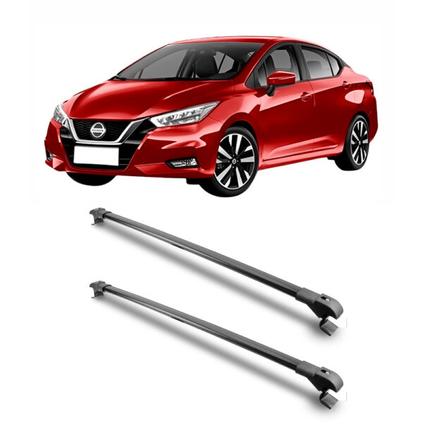 Travessa Aluminio Larga PARA Nissan Versa Universal 1 Metro Preta