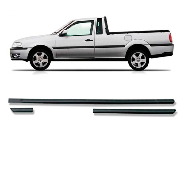 Jogo Friso Lateral Para Saveiro G3 2000 2001 02 A 2005 6pcs