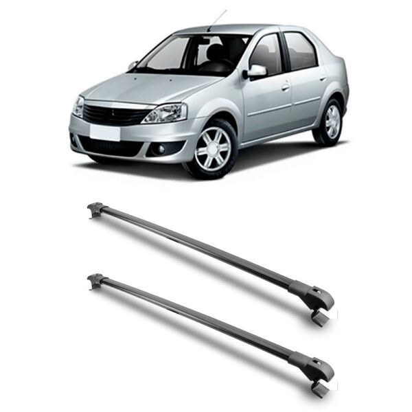 Travessa Aluminio Larga PARA Renault Logan Universal 1 Metro Preta