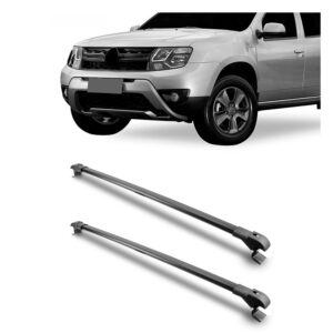 Travessa Aluminio Larga PARA Renault Oroch Universal 1 Metro Preta