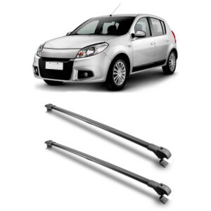 Travessa Aluminio Larga PARA Renault Sandero Universal 1 Metro Preta