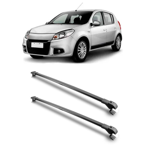 Travessa Aluminio Larga PARA Renault Sandero Universal 1 Metro Preta