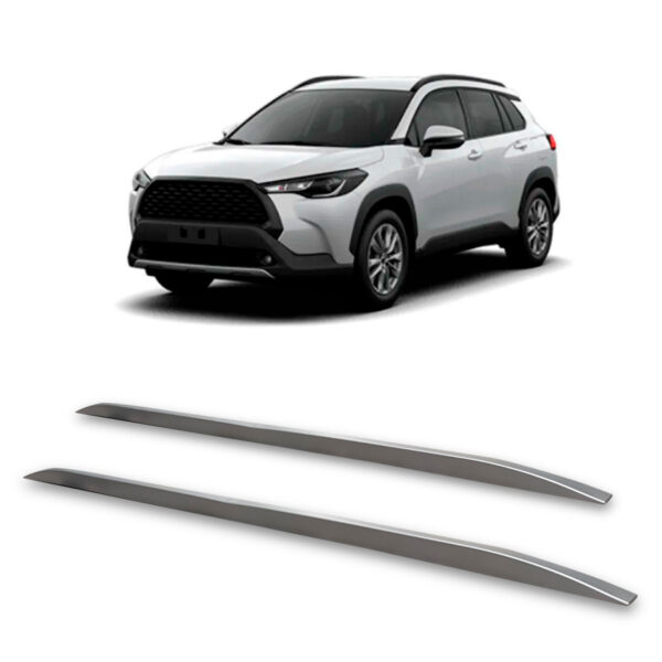 Rack De Teto Longarina TOYOTA-COROLLA-CROSS Decorativa Prata