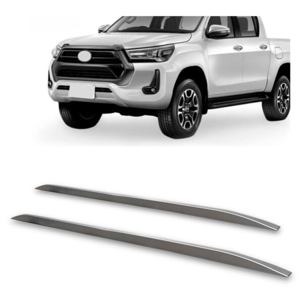 Rack De Teto Longarina TOYOTA-HILUX-SRV Decorativa Prata