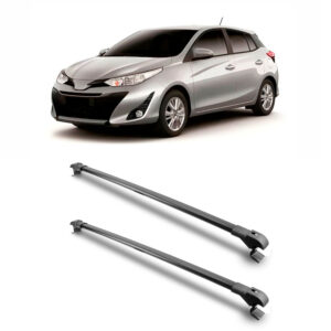 Travessa Aluminio Larga PARA Toyota Yaris Universal 1 Metro Preta