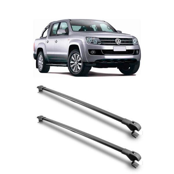 Travessa Aluminio Larga PARA Volkswagen Amarok Universal 1 Metro Preta