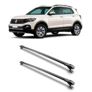 Travessa Aluminio Larga PARA Volkswagen T-Cross Universal 1 Metro Preta