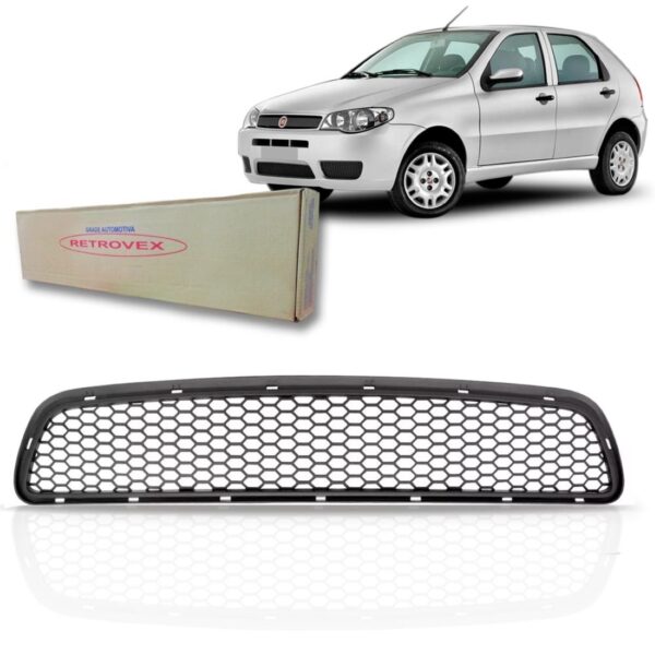 Tela Frontal Radiador Para Palio 2004 A 2007 Infer Central Preto